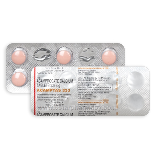 Acamptas (Acamprosate Calcium 333mg) 6 Tablets/Strip