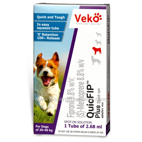 Quicfip Plus (Fipronil / Methoprene 9.8% / 8.8%) Topical Solution (Large Dogs)