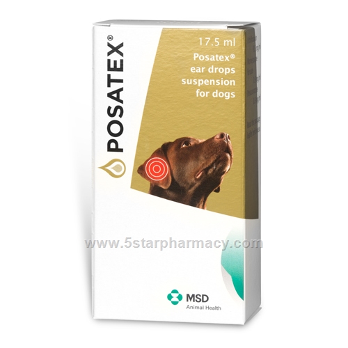Posatex Ear Drops (Orbifloxacin/Mometasone/Posaconazole ) Ear Suspension 17.5ml/Pack