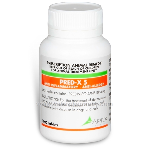 Pred-X 5mg (Prednisolone) 1000 Tablets/Pack