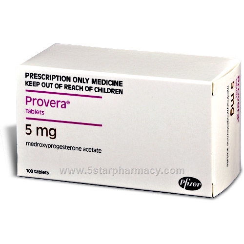Provera 5mg 100 Tablets/Pack