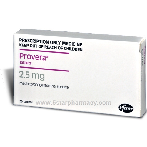 Provera 2.5mg 30 Tablets/Pack