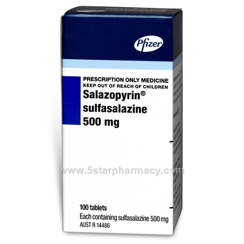 Salazopyrin 500mg 100 Tablets/Pack