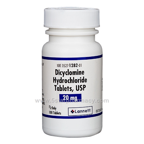 Dicyclomine HCL 20mg 100 Tablets/Pack