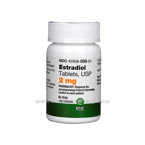 Estradiol  (Estradiol 2mg) 100 Tablets/Pack