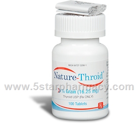 Nature-Throid 0.25 Grain - 100 Tabs/Bottle