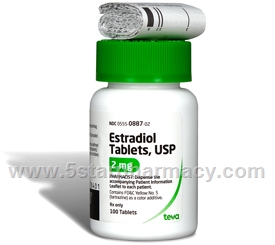 Teva Estradiol (Estradiol 2mg) 100 Tablets/Pack